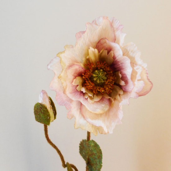 Poppies Dusky Pink 67cm Artificial Flowers